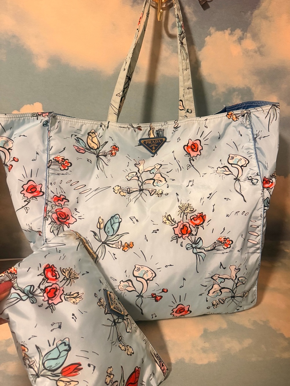 Prada Nylon bag plus pouch